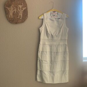 White House BM /Cream Sheath Dress